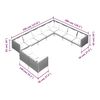vidaXL 10-tlg. Garten-Lounge-Set mit Kissen Poly Rattan Dunkelgrau