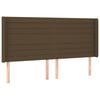 vidaXL Kopfteil mit Ohren Dunkelbraun 183x16x118/128 cm Stoff
