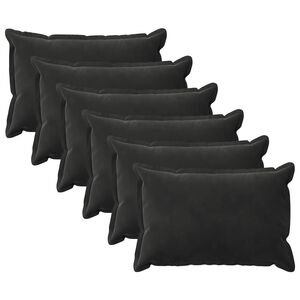 vidaXL Kissen mit Kissen HOUTEN 6 Stk. Schwarz Samt