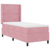 vidaXL LED Boxspringbett mit Matratze Argyle Rosa 80 x 200 cm Samt