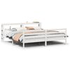 vidaXL Bettgestell mit Kopfteil ohne Matratze Wei&szlig; 200x200 cm