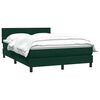 vidaXL Boxspringbett mit Matratze Dunkelgr&uuml;n 160x210 cm Samt