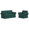 vidaXL Sofa 2 pcs Dunkelgr&uuml;n 175 x 82 x 80 cm Stoff