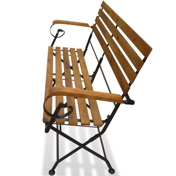 vidaXL Gartenbank Klappbar 112 cm Massivholz Akazie
