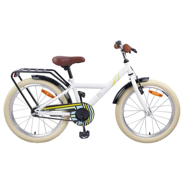vidaXL Kinderfahrrad 18 Zoll f&uuml;r 5-7 Jahre alt Wei&szlig;