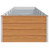 vidaXL Garten-Hochbeet 480x80x45 cm Verzinkter Stahl Silber
