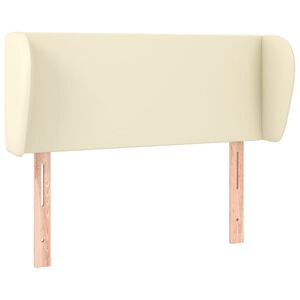 vidaXL Kopfteil mit Ohren Creme 83x23x78/88 cm Kunstleder