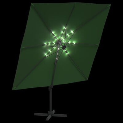 vidaXL LED-Ampelschirm Grün 400x300 cm