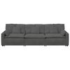 vidaXL Modulares Sofa mit Kissen Dunkelgrau