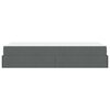 vidaXL Bettgestell mit Matratze mit Matratze 2 pcs Dunkelgrau Stoff