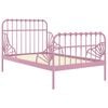 vidaXL Ausziehbett Rosa Metall 80x130/200 cm