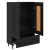 vidaXL Highboard Schwarz Eichen-Optik 69,5 x 31 x 115 cm Holzwerkstoff