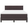 vidaXL Boxspringbett mit Matratze Dunkelbraun 140 x 200 cm Stoff