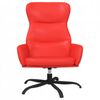 vidaXL Relaxsessel mit Hocker Rot Kunstleder