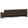 vidaXL Gartensofa 5-Sitzer mit Kissen Braun Poly Rattan