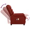 vidaXL Massagesessel Elektrisch Weinrot Kunstleder