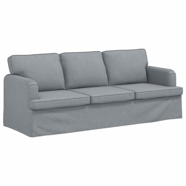 vidaXL Sofa Hellgrau Gesamtabmessungen: 201 x 80 x 85 cm (B x T x H)