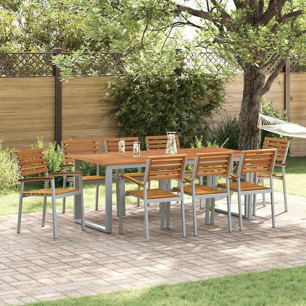 vidaXL Gartenstuhl 8 pcs Braun 56 x 57 x 87 cm Massivholz Akazie