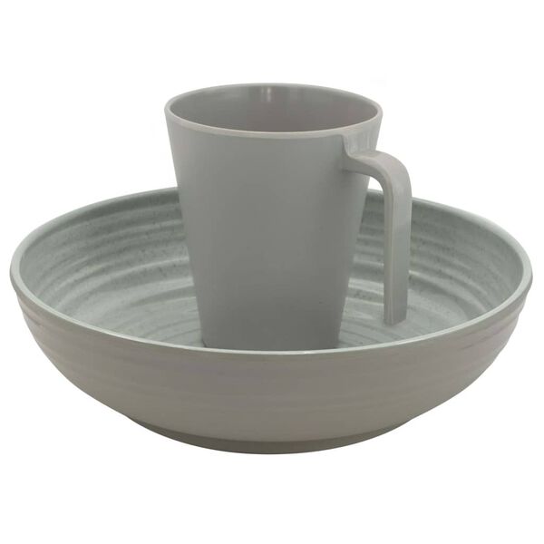 Eurotrail Tischgeschirr Altea 16 Stk. Melamin Grau