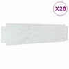 vidaXL Rasenkanten 20 stk. 100 x 25 x 0,07 cm Verzinkter Stahl Silber