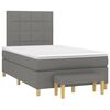 vidaXL Boxspringbett mit Matratze Dunkelgrau 120x200 cm Stoff
