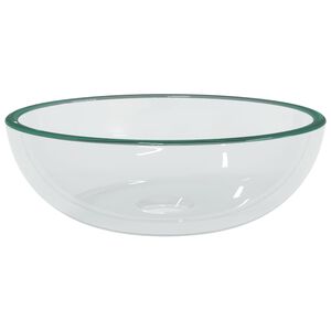 vidaXL Waschbecken Hartglas 35x12 cm Transparent