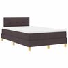 vidaXL Boxspringbett mit Kissen Dunkelbraun 120 x 190 cm Stoff