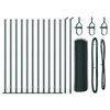 vidaXL Zaun mit Pfosten Grün 0,4 x 25 m PVC-beschichteter Stahl