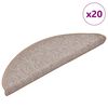 vidaXL Stufenmatten 20 Stk. 56x17x3 cm Hellbraun Halbrund