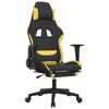 vidaXL Gaming-Stuhl mit Fu&szlig;st&uuml;tze Schwarz und Gelb Stoff