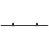 vidaXL Schiebet&uuml;rbeschlag-Set 152,5 cm Stahl Schwarz
