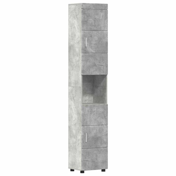 vidaXL Badezimmerschrank-Set TULUM Beton Grau 37 x 31,5 x 203 cm