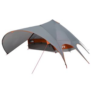 vidaXL Teepee Zelt f&uuml;r 9 Personen 9 Personen Grau und Orange