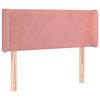 vidaXL Kopfteil mit Ohren Rosa 83x16x78/88 cm Samt