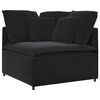 vidaXL Modulares Sofa mit Kissen Samt Schwarz