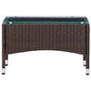 vidaXL 4-tlg. Garten-Lounge-Set mit Auflagen Poly Rattan Braun