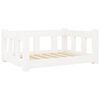 vidaXL Hundebett Wei&szlig; 65,5x50,5x28 cm Massivholz Kiefer