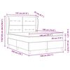 vidaXL Boxspringbett mit Matratze Dunkelgrau 90x190 cm Blau Stoff
