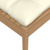 vidaXL Gartensofa 2-Sitzer mit Creme Kissen Massivholz Kiefer