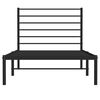 vidaXL Bettgestell mit Kopfteil Metall Schwarz 80x200 cm