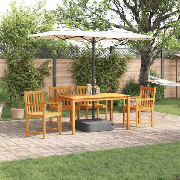 vidaXL Garten Essgruppe 5 pcs Braun Massivholz Akazie