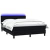 vidaXL Boxspringbett mit Matratze & LED Schwarz 160x210 cm Samt