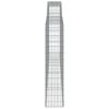 vidaXL Gabionen mit Hochbogen 3 Stk. 400x30x140/160cm Verzinktes Eisen