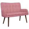 vidaXL 2-Sitzer Sofa Rosa 115 x 61 x 87 cm Samt (V)