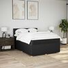 vidaXL Boxspringbett mit Matratze Schwarz 160x200 cm Stoff