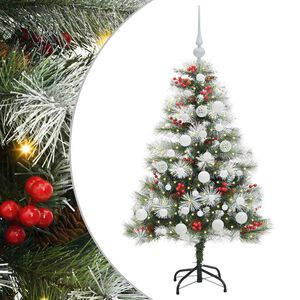 vidaXL K&uuml;nstlicher Weihnachtsbaum Gr&uuml;n und Wei&szlig; 120 cm