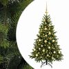 vidaXL K&uuml;nstlicher Weihnachtsbaum mit Weihnachtskugel 150 cm 150 LEDs