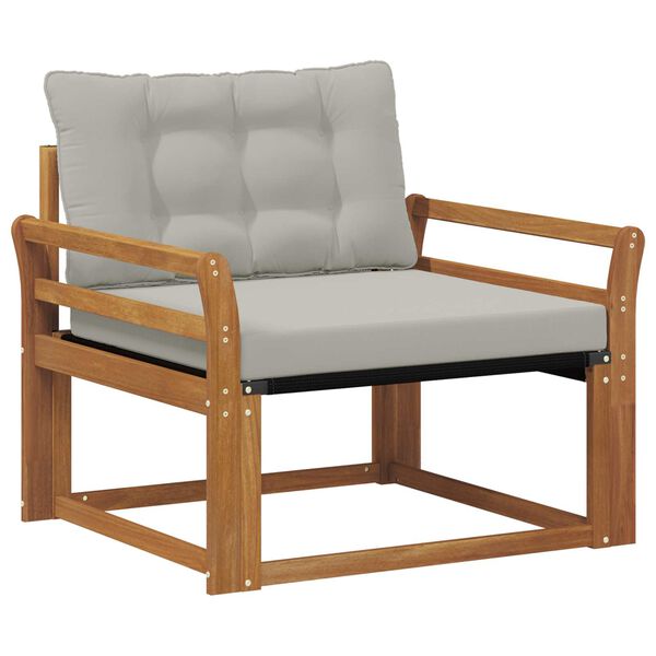 vidaXL Outdoor-Sofagarnitur Massives Akazienholz und Textilene Natur