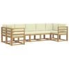 vidaXL Outdoor-Sofagarnitur 7 stk. Wei&szlig; und Creme