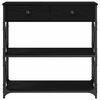 vidaXL Konsole Tisch Schwarz Eichen-Optik 75 x 28 x 75 cm